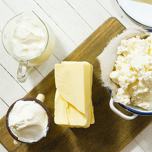 Beurre, fromage frais et crême